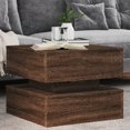 thumbnail image 1 of vidaXL Coffee Table with LED Lights Brown Oak 50x50x40 cm, 1 of 5