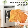 thumbnail image 5 of Wattne Plush Chenille Bath Rugs Extra Soft and Absorbent Microfiber Shag Rug, Non-Slip Runner Carpet for Tub Bathroom Shower Mat Orange 16" X 24", 5 of 8