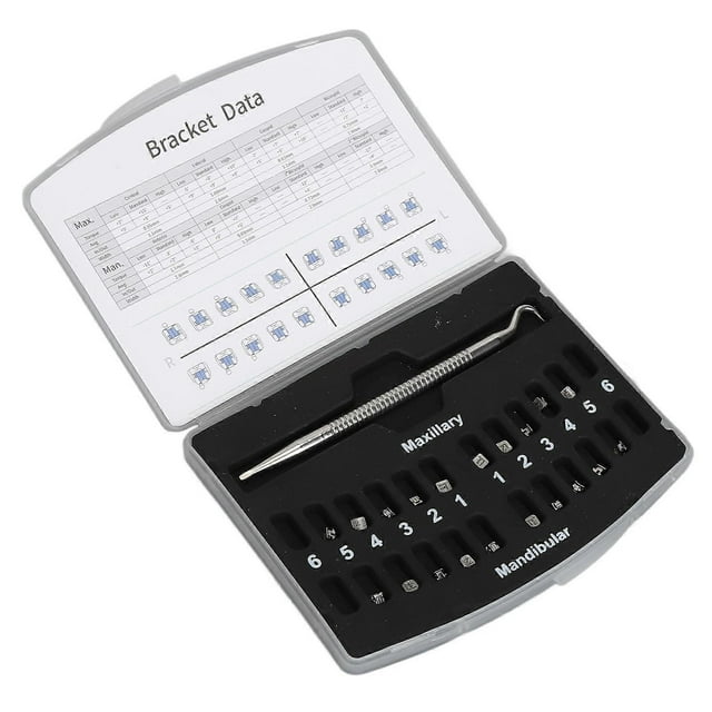 Dental Roth Bracket Mini Metal Tooth Braces Ortho Brackets 0.022in 345 Hooks Self Ligating Brackets with Unlocking Tool