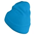 thumbnail image 2 of Spooky Night Embroidered 12 Inch Long Knitted Beanie - Aqua OSFM, 2 of 5