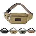 thumbnail image 3 of Casual Canvas Waist Bag Waist Bag Mobile Phone Bag Banana Bag Fanny Pack Men, 3 of 8
