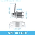 thumbnail image 4 of Unique Bargains 4 Set Cam Lock RV Storage Locks Keyed Alike 5/8' Cylinder Fits on 3/8' Max Door Thickness with 8 Keys, 4 of 6
