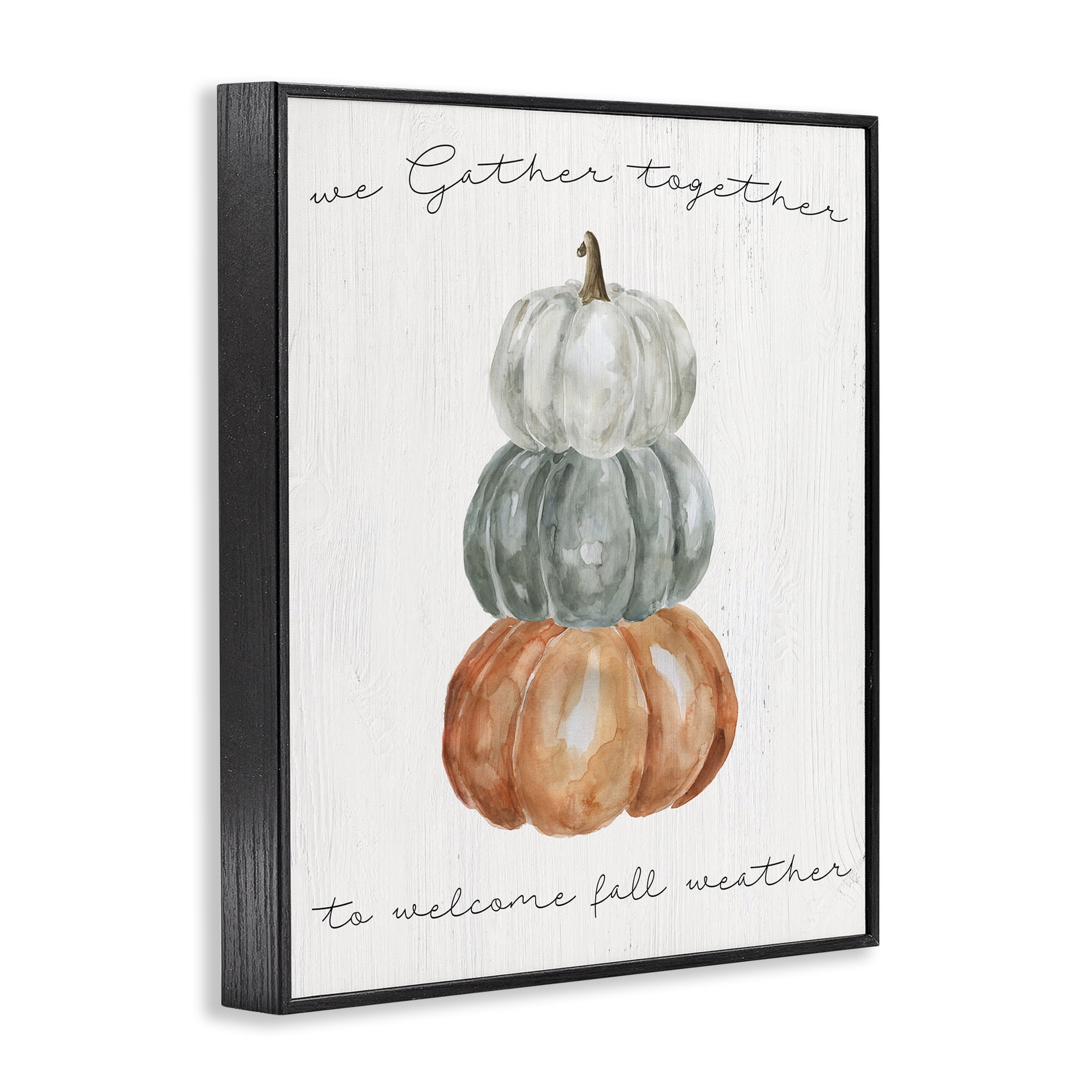Stupell Industries Gather Together Fall Weather Black Framed Giclee Art, design by Livi Finn