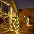 thumbnail image 5 of Solar Lights Outdoor Garden Artificial Green Leaf Garland String Lights - Ivy String Lights - 16.4ft 50 LED Flexible Copper Perfect for Indoor, Bedroom, Wedding, Party Decorations, 5 of 8