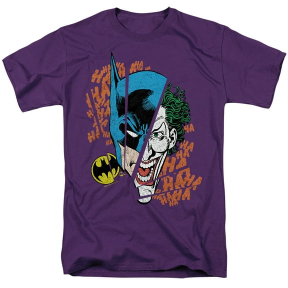 DC Broken Visage Unisex Adult T Shirt, Purple, 5X-Large
