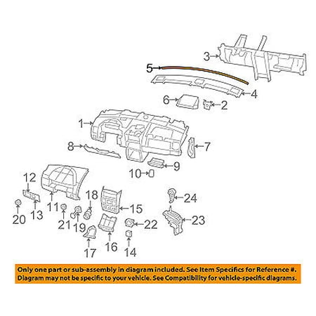 CHRYSLER OEM Instrument Panel Dash-Upper Cover Channel 4678693