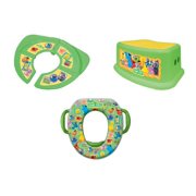 Sesame Street "Framed Friends" 3 Piece Potty Training Kit - Soft Potty, Folding/Travel Potty and Step Stool, Green
