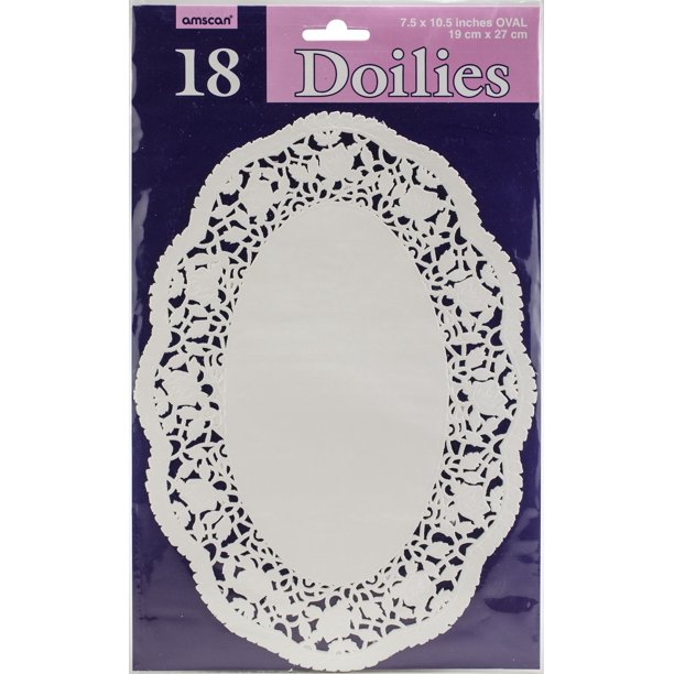"Paper Doilies7"" Oval White 18/Pkg"
