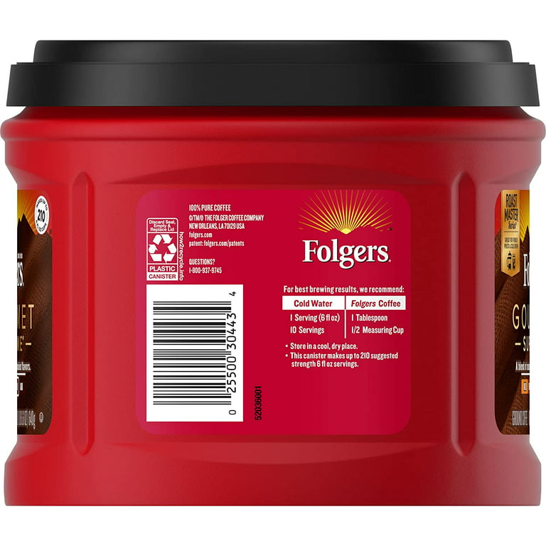 Folgers Gourmet Supreme Ground Coffee, 22.6 Ounce Canisters