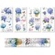 thumbnail image 1 of Calcomanías de pared de hortensias, pegatinas de pared de flores azules, pegatinas decorativas impermeables de PVC, murales de pared de mariposas florales de verano y primavera, calcomanías, 1 of 6