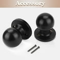 thumbnail image 2 of knobelite 10 Pack Black Dummy Door Handles, Interior Black Door Knobs, Black Half Dummy Door Knobs, Inside Door Handle Knobs, No Turning Door Knobs, Keyless, 2 of 5