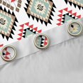 thumbnail image 4 of jejeloiu Southwestern Aztec Geometric Black Out Curtains,Boho Exotic Style Curtains Pack of 2 (42x63 Each),White Green Red Bedroom Curtains For Men Women,Super Cozy Room Decor, 4 of 6
