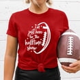 thumbnail image 4 of TSADFHJI Hauts de Vacances pour Femmes Élégants Mode Décontractée Imprimé Rugby Col Rond T-Shirt Manches Courtes TTTG Rouge, 4 of 6