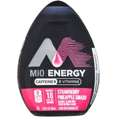 - (12 Pack) MiO Energy Strawberry Pineapple Smash Liquid Water Enhancer, 6 - 1.62 fl oz Bottles