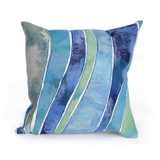 Trans-Ocean Imports 7SC1S312604 12 x 20 in. Liora Manne Visions III Waves Indoor & Outdoor Pillow, Blue