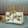 thumbnail image 5 of Golden Bird Vertical Napkin Holder, Elegant Sturdy Disposable Paper Hand Towel Storage Tray Caddy, 5 of 8