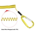 thumbnail image 4 of Uxcell 9.8ft Fishing Lanyard Coiled Ropes Retractable with Metal Clip Keychain Yellow 2 Pack, 4 of 6
