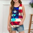 thumbnail image 4 of Delliss Toddler Girl Summer Star Print Tank Tops Casual Sleeveless Crew Neck Sports Loose T Shirt, 4 of 6
