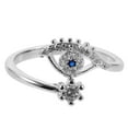 thumbnail image 1 of Evil Eye Finger Ring Opening Finger Ring Jewelry Stylish Unisex Rhinestone Eye Finger Ring, 1 of 8