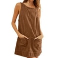 thumbnail image 1 of Gspmoly Robes Grande Taille pour Femmes aux Formes, Mode Femme Décontractée Couleur Unie Col Rond Robe Débardeur Sans Manches Robes de Mariage pour Femmes jusqu'à 70 % de Rabais, 1 of 7