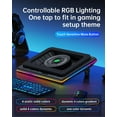 thumbnail image 3 of RGB Laptop Cooling Pad, Gaming Laptop Cooler Powerful Turbofan, 15.6-21in, Adjustable Speed, 3 of 6