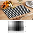 thumbnail image 6 of Buffalo Plaid Placemats Set of 8 Farmhouse Black White Checkered Vintage Rustic Place Mats Indoor Wipeable Table Mats Washable Cloth Dining Table Placemats for Kitchen Holiday Party Decor 13x19 Inch, 6 of 9