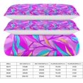 thumbnail image 2 of HAHDAXIA Colorful Plant Dress Pattern Bedding Solid Comforter Set for All Seasons,3 Pieces(1 Comforter+2 Pillowcases),Soft Microfiber Bedding Set Twin(86"x70"), 2 of 7