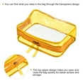 thumbnail image 3 of Uxcell 6.7"x2.4"x4.7" Clear Travel Toiletry Bags, Makeup Bags Cosmetic Pouch with Zipper Yellow, 3 of 5