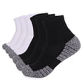 thumbnail image 1 of Calcetines tobilleros deportivos acolchados de algodón para hombre, paquete de 6 Rojo Verde, 1 of 5