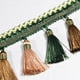 thumbnail image 4 of 1 yarda de cinta decorativa con borlas para cortinas de ropa estilo europeo Café + Verde, 4 of 8
