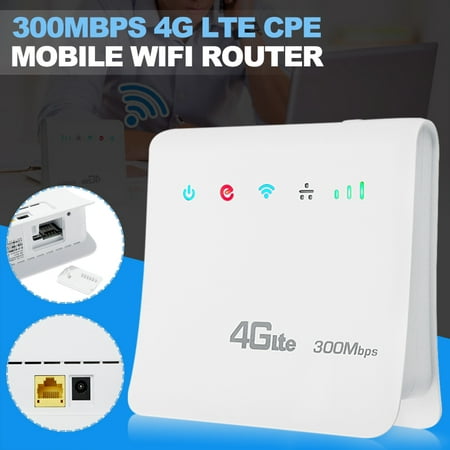 Encryption 300Mbps 4G LTE CPE Mobile WiFi Wireless Router for SIM Card Slot and lan