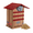 Cardinal Red, variant on JCS Wildlife Screech Owl or Saw-Whet Owl House Cedar Nesting Box with Poly Lumber Roof - Screech Owl Nest Box - Made in the USA (Cardinal Red)