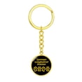 thumbnail image 4 of German Longhaired Pointer Mama Circle Keychain Stainless Steel or 18k Gold Dog Mom Pendant, 4 of 12