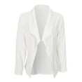 thumbnail image 4 of YUTK Womens Jackets and Cardigans,Women's Summer Fashion Solid Color Slim Long Sleeve Double Breasted Suit Small Jacket(White,Xl), 4 of 5