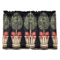 thumbnail image 7 of Yayeee Kitchen Curtains Tier Pair Light Filtering 27"x36" Rod Pocket Short Cafe Window Panel, Beige Striped Trees, 7 of 7