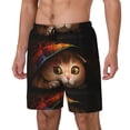 thumbnail image 2 of Haiem Animal Cat Mens Swim Trunks with Compression Liner 2 in 1 Swimming Shorts Stretch Swimwear Quick Dry,Board Shorts-3X-Large, 2 of 9