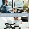 thumbnail image 4 of Gymax Adjustable Height Sit/Stand Desk Computer Lift Riser Laptop Work Station Black, 4 of 10