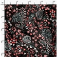 thumbnail image 2 of Soimoi Floral Print, Velvet Fabric, Decor Sewing Fabric by The Yard 54 Inch Wide,Decorative Fabric for Upholstery and Home Accents, Black & White, 2 of 6