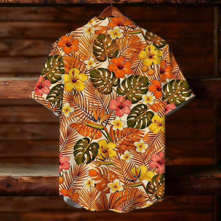Stamzod Hawaiian Shirt for Men 2026 Summer Palm Beach Shirts Mens