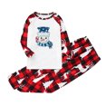 thumbnail image 1 of Parent-child Warm Christmas Set Printed Home Wear Pajamas Two-piece Kid Set, 1 of 8