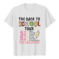 thumbnail image 4 of LUOGENLI T-Shirt pour Filles École Imprimé Manches Courtes Col Rond T-Shirt en Denim Maxi avec Fente Blanc 4-5 Ans, 4 of 4