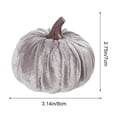 thumbnail image 2 of Velvet Pumpkin Mini Decor, Artificial Small Foam Pumpkins Fall Thanksgiving Home Table Indoor Decorations, Velvet Simulation Pumpkin Prop, Gray, 2 of 5