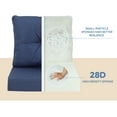 thumbnail image 3 of Buytoshop Outdoor Waterproof Deep Seat Cushions 24 x 24 x 4 Inch, Patio Fade Resistant Replacement Seat Cushions with Handle and Remove Cover, for Outdoor Furniture, Navy Blue, 3 of 5