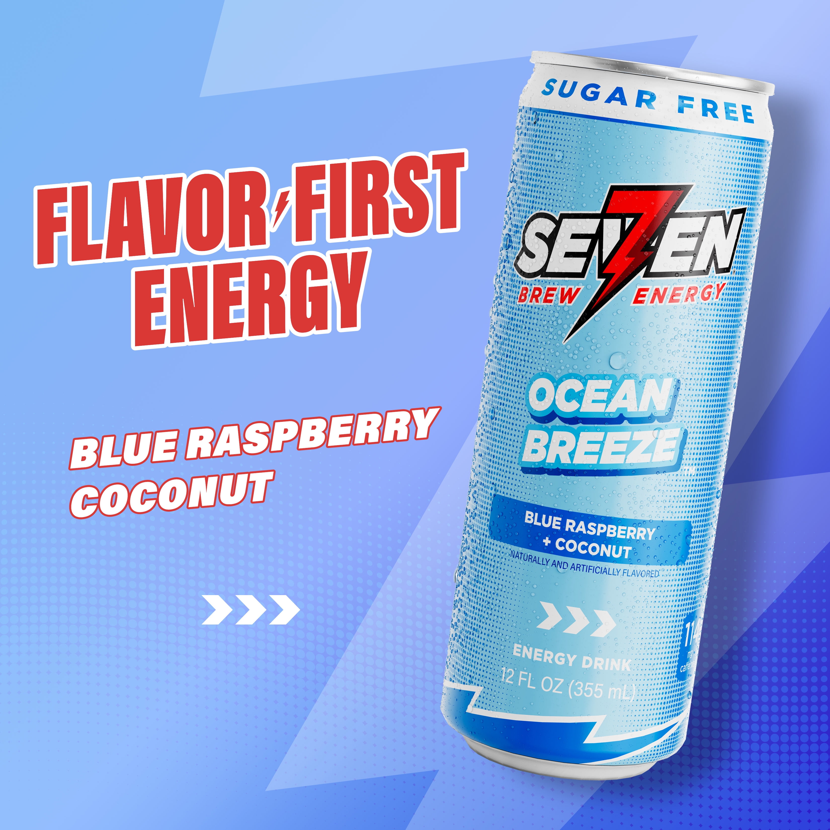 7 Brew Energy Drink, Ocean Breeze Sugar Free (12 fl oz.)