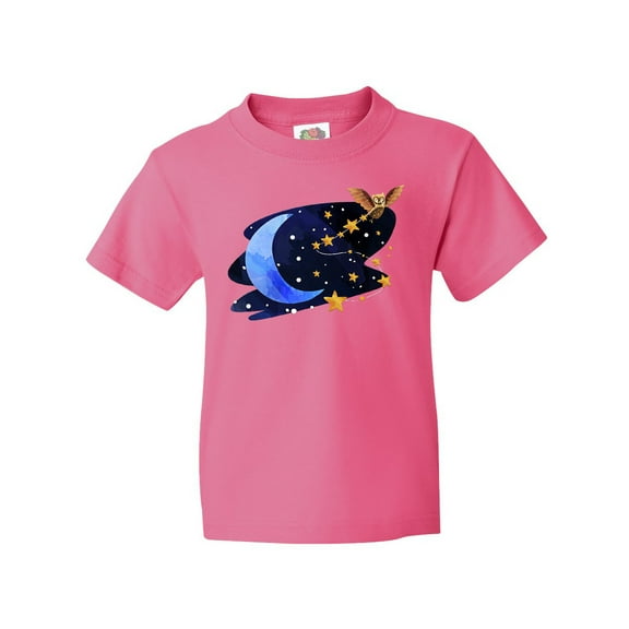 Inktastic Owl Decorating the Night with Moon and Stars Youth T-Shirt