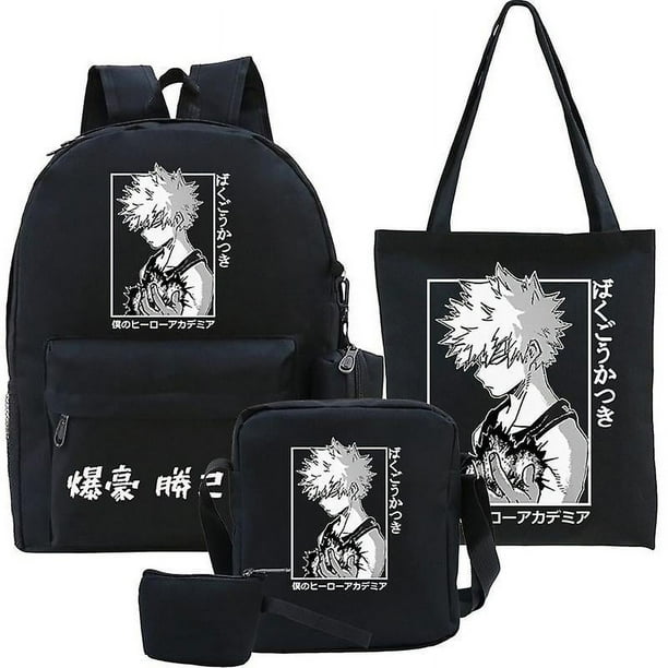 My Hero Academia Anime Cosplay mochila Anime Manga mochila escolar Bakugou Katsuki dibujos animados adolescente Kawaii mochilas escolares 5 unids set Walmart en linea