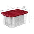 thumbnail image 4 of Sterilite 19 Gal. Stacker Ornament Box Infra Red Case of 4, 4 of 5
