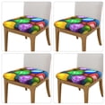 thumbnail image 2 of Gaeub Colorful Easter Eggs1 Square Chair Seat Covers, Stretch Fitted Printed Chair Seat Cushion Cover for Kitchen, Office - One Size, 2 of 9