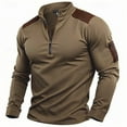 thumbnail image 1 of Men's Zip Up Hoodless Sweatshirt Jacket for Autumn Winter Daily Casual Wear, 1 of 3