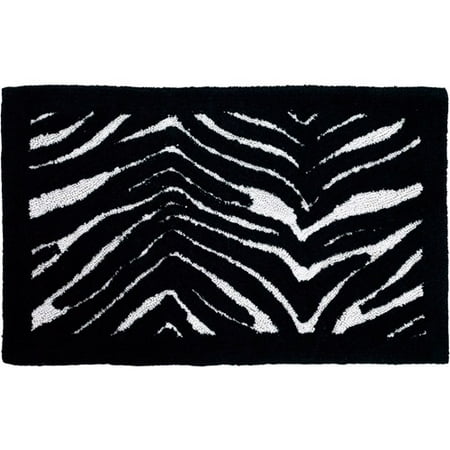 Creative Bath Zebra Cotton Rug Striped 21 X 34 Creative Bath Zebra Cotton Rug Striped